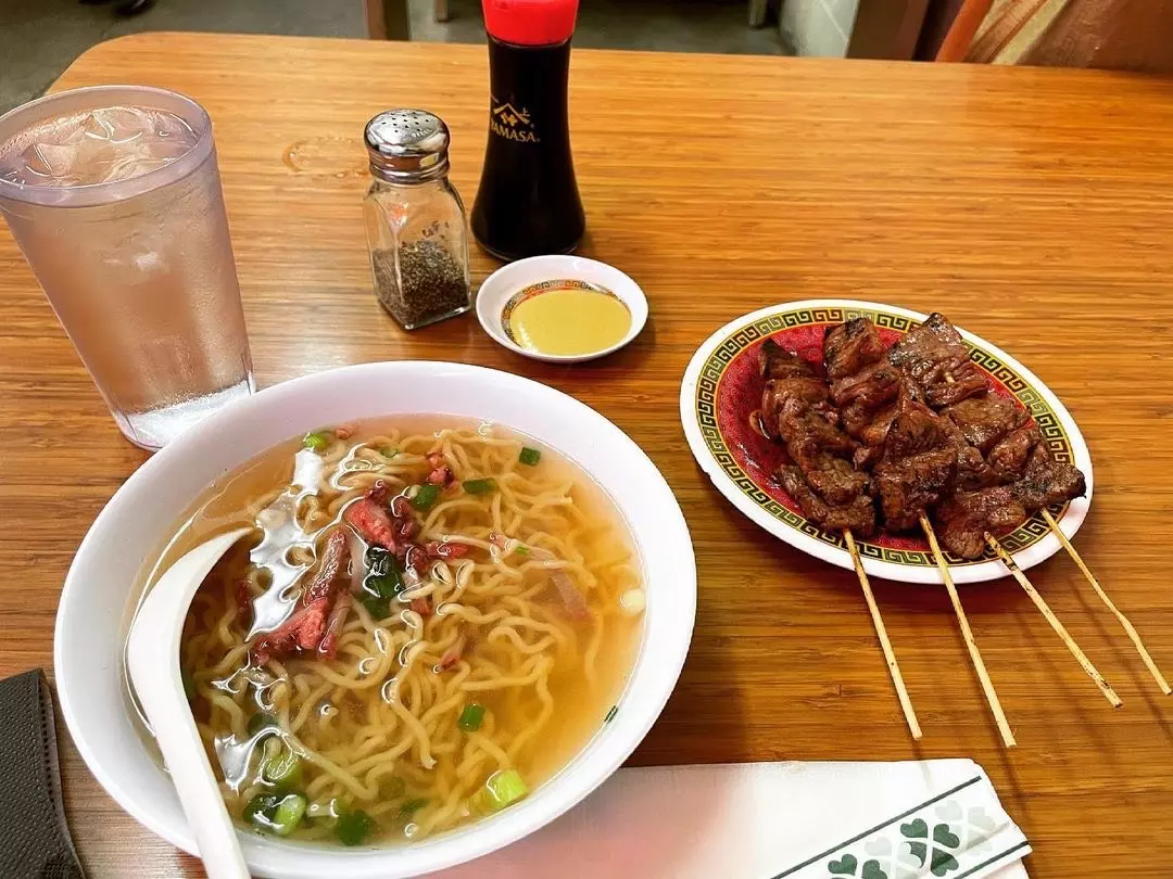 ハワイ　サイミン　肉串